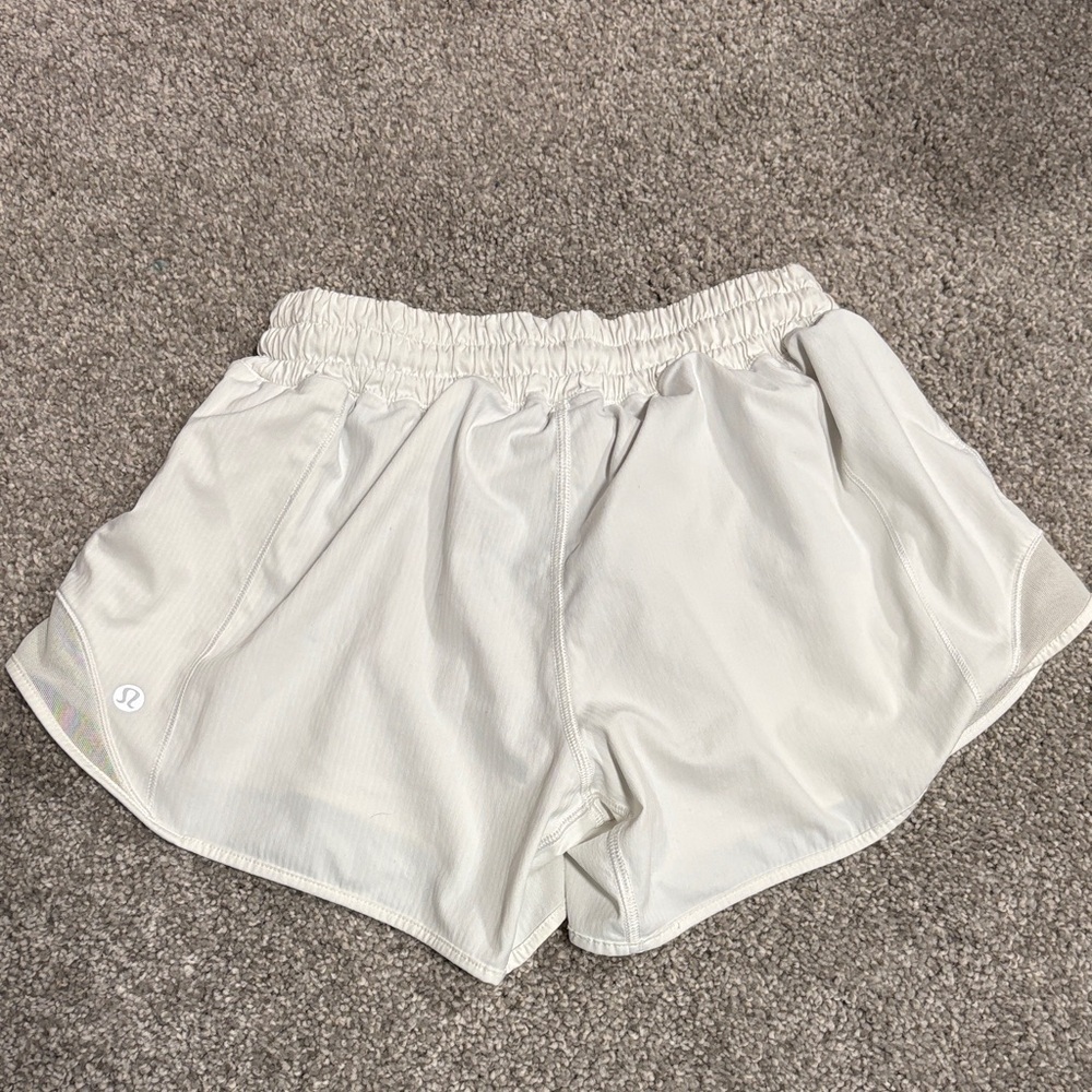 Lululemon Hotty Hot Short II *Long 4" in White